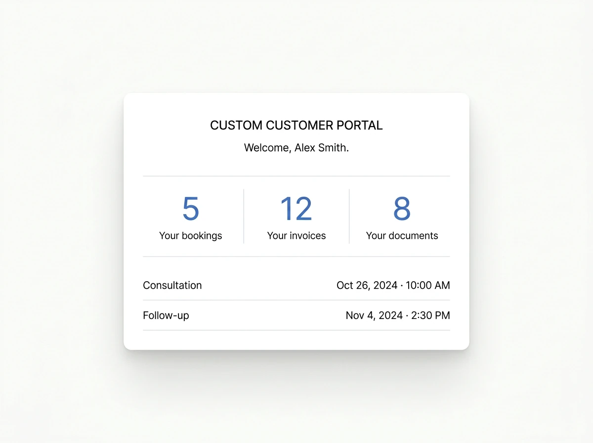 A business portal built for one company showing the jobs, the customers and the quotes it actually runs on
