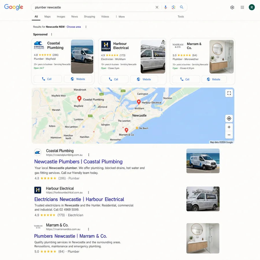 An advertisement and the page it links to, side by side, both carrying the same headline and the same offer