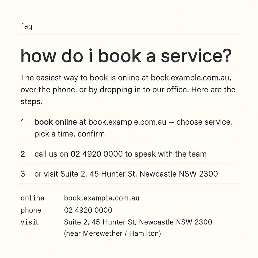 A simple breakdown of a monthly fee beside an advertising budget